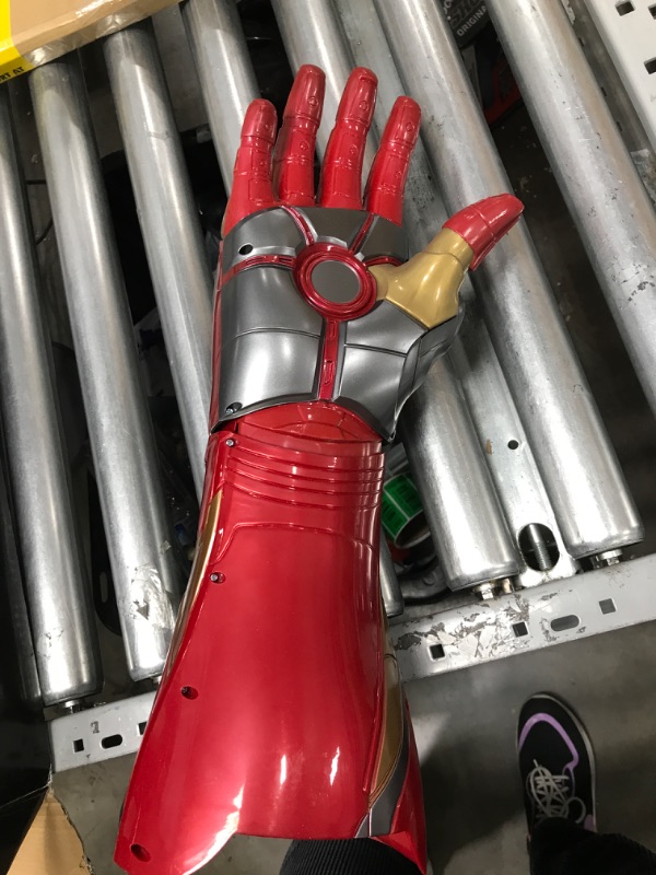 Photo 4 of *Missing Accessories/Unable to Test* Avengers Marvel Legends Series Iron Man Nano Gauntlet Articulated Electronic Fist with Lights , Authentic Movie Sounds and Removable Infinity Stones