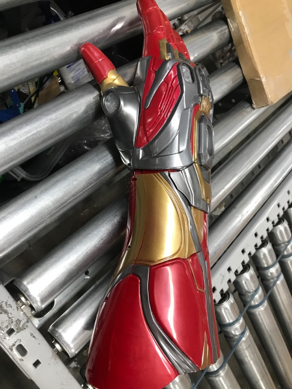 Photo 2 of *Missing Accessories/Unable to Test* Avengers Marvel Legends Series Iron Man Nano Gauntlet Articulated Electronic Fist with Lights , Authentic Movie Sounds and Removable Infinity Stones