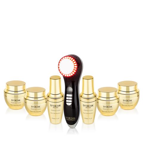 Photo 1 of BLACK TRUFFLE CASE 1 LED DEVICE 2 SERUMS 2 CREAMS AND 2 MASKS LIFTS TONES REENERGIZES CELLS MOISTURISES ANTIOXIDANTS AND  ANTI INFLAMMATORY PROPERTIES RE TEXTURIZES SURFACE WHILE BRIGHTENING SKIN NEW $5000