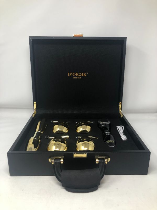 Photo 2 of BLACK TRUFFLE CASE 1 LED DEVICE 2 SERUMS 2 CREAMS AND 2 MASKS LIFTS TONES REENERGIZES CELLS MOISTURISES ANTIOXIDANTS AND  ANTI INFLAMMATORY PROPERTIES RE TEXTURIZES SURFACE WHILE BRIGHTENING SKIN NEW $5000