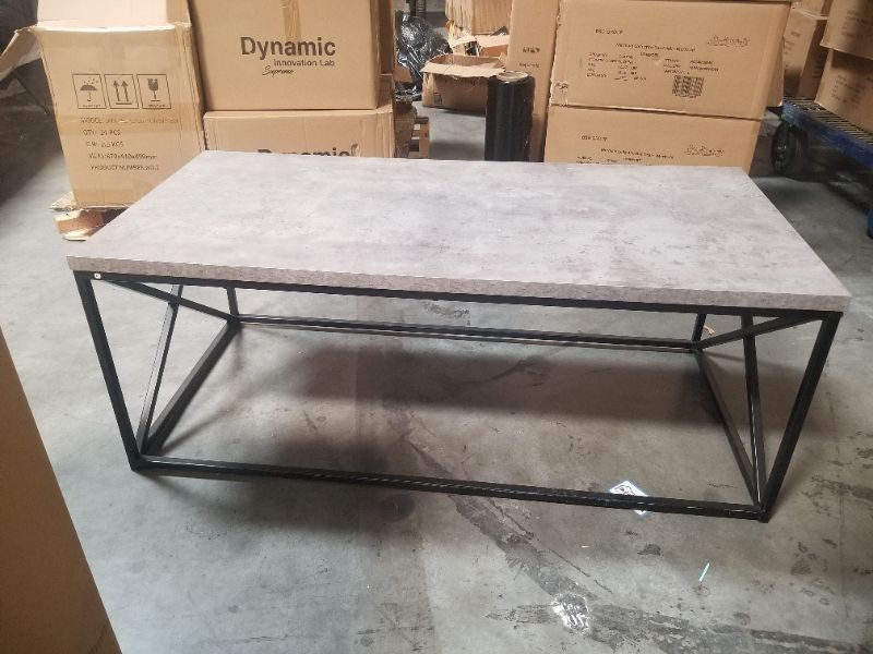 Photo 1 of GREY TABLE WITH METAL FRAMING 