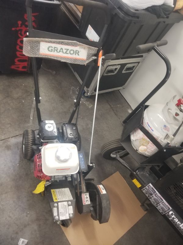Photo 2 of CRACK PRO TURBO GRAZOR PAVEMENT SURFACE PREP 6 POSITION HEIGHT ADJUSTMENT 8INCH STEEL WIRE BRUSH REMOVES VEGETATION AND OTHR DERBIS ROM CRACKS BEFORE LAYING DOWN FILLER AND SEALANT NEW NEVER USED 