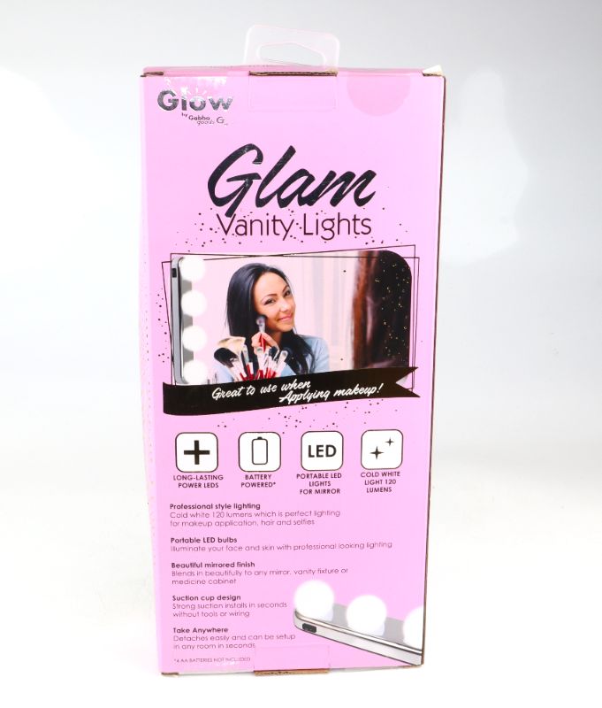 Photo 4 of GLAM LED SUCTION VANITY LIGHTS 120 LUMENS 4AA BATTERIES REQUIRED NEW $19.99