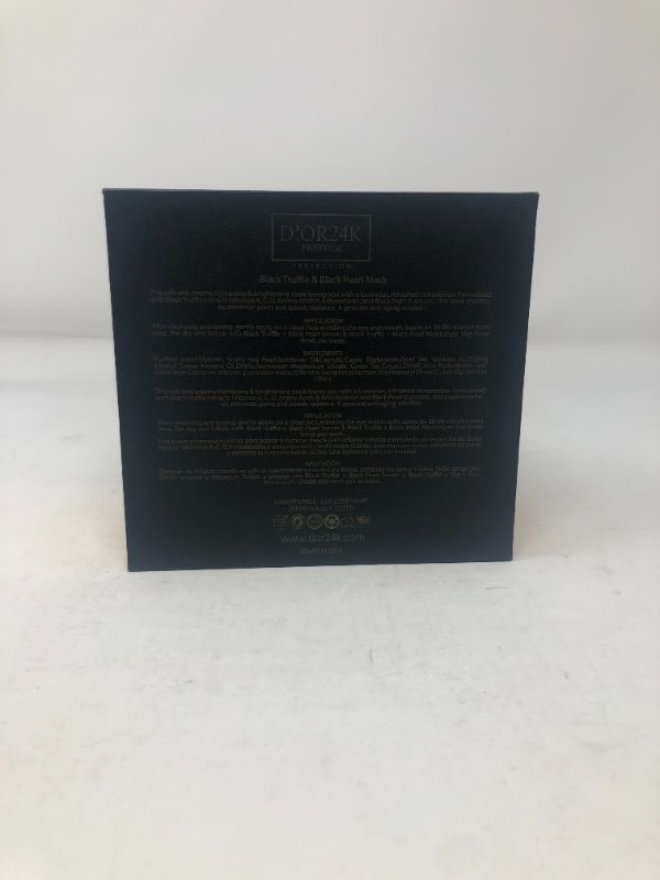 Photo 3 of BLACK TRUFFLE AND BLACK PEARL MASK REDUCES UNWANTED BLEMISHES SPOTS DISCOLORATION ROSACEA AND AGING PRODUCES ELASTICITY FIRMNESS AND CLEAR COMPLEXION PARABEN FREE NEW $2495