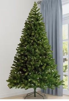 Photo 1 of 7.5' prince flock artificial christmas tree with 650 warm led lights