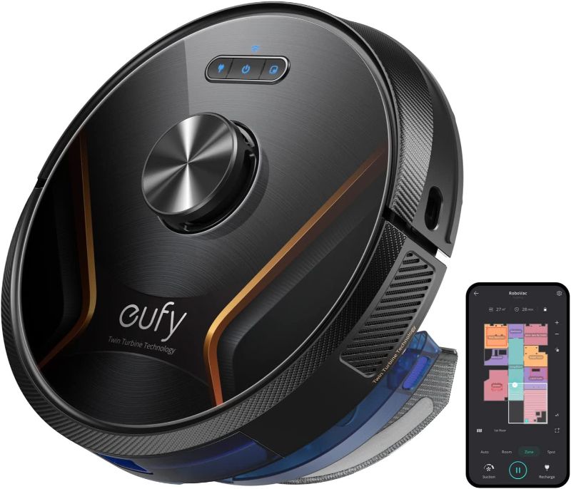 Photo 1 of GREAT CONDITION***eufy by Anker, RoboVac X8 Hybrid, Robot Vacuum and Mop Cleaner with iPath Laser Navigation, Twin-Turbine Technology generates 2000Pa x2 Suction, AI. Map 2.0 Technology, Wi-Fi, Perfect for Pet Owner
