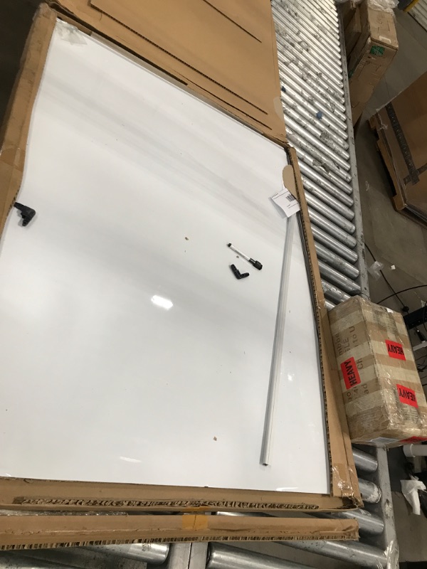 Photo 1 of AmazonBasics Magnetic Framed Dry Erase White Board, 36 x 48 inch