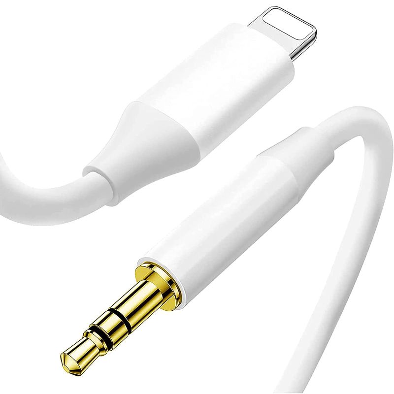 Photo 1 of Aux Cord for iPhone,3.3ft [Apple MFi Certified] 3.5mm Aux Cable for Car Compatible with iPhone 14/13/12/11/Pro/Max/SE/10/XS/XR/X/8/7/Plus for Car Home Stereo,Speaker,Headphone (White)
