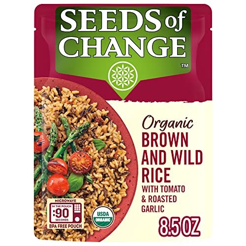 Photo 1 of 12 pack** expires 3/23**Seeds of Change Organic Brown and Wild Rice Tomato & Roasted Garlic 8.5 Oz
