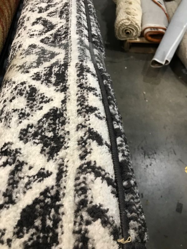 Photo 2 of Artistic Weavers Chester Boho Moroccan Area Rug,5'3" x 7'6",Black Black 5 ft 3 in x 7 ft 6 in