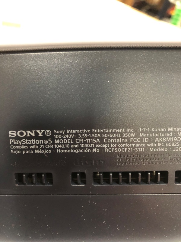 Photo 1 of SONY PlayStation 5 Disc Edition Console ( Model CFI-1115A ) - (PS5) PlayStation 5
