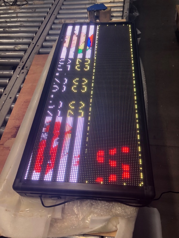 Photo 3 of PH6mm Outdoor LED Sign 40''x 18'' Full Color Programming Support Texts, Images and Video Display Full Color 40"x18"