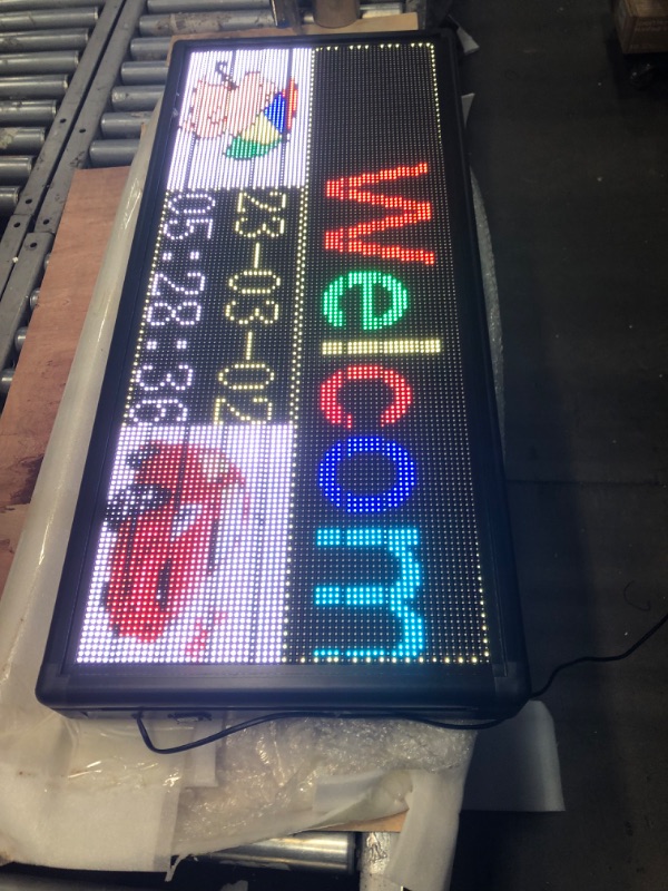 Photo 5 of PH6mm Outdoor LED Sign 40''x 18'' Full Color Programming Support Texts, Images and Video Display Full Color 40"x18"