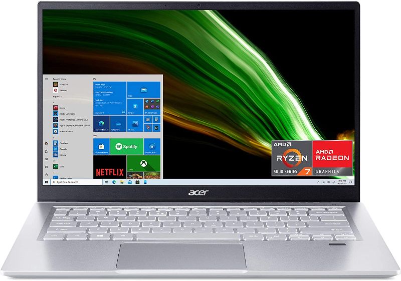 Photo 1 of Acer Swift 3 Thin & Light Laptop | 14" Full HD IPS 100% sRGB Display | AMD Ryzen 7 5700U Octa-Core Processor | 8GB LPDDR4X | 512GB NVMe SSD | WiFi 6 | Backlit KB | FPR | Amazon Alexa | SF314-43-R2YY
