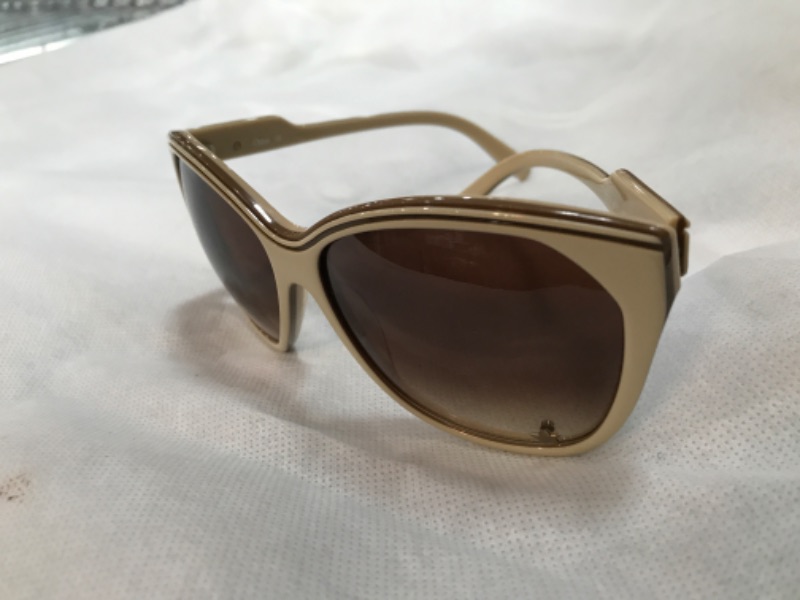 Photo 2 of CHLOE SUNGLASSES TAN COLORED WITH GOLD TRIM AND STAR 