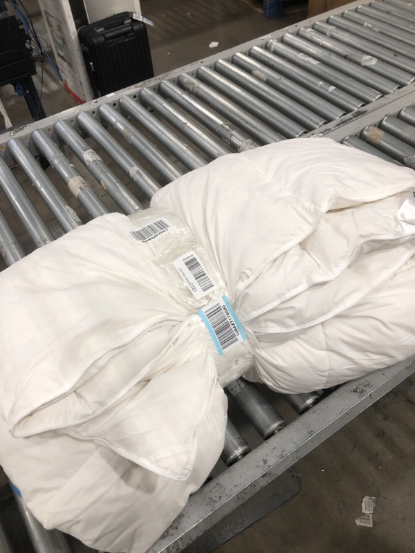 Photo 2 of HomeMate Goose Feather Down Comforters Duvet Inserts Cal King Size, White Duvet Comforter Insert with Fluffy 69oz Down Filled, Oversized Down Comforter with White Duvet Cover for All Seasons(96x104) White California King