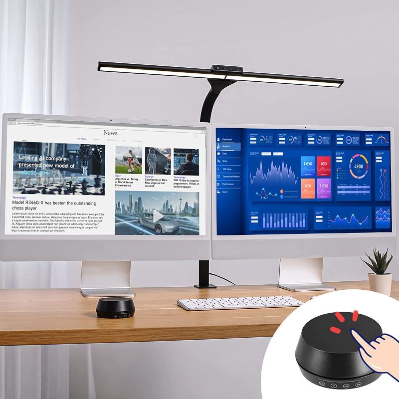 Photo 1 of (PARTS ONLY)OREiN LED Desk Lamp, 23W Desk Lamps for Home Office, 5 Color Modes/Stepless Dimming/ 4 Timer/Memory Function, Desk Lamp with USB Charging Port, Architect Desk Lamp with Clamp, Remote & Touch Control
