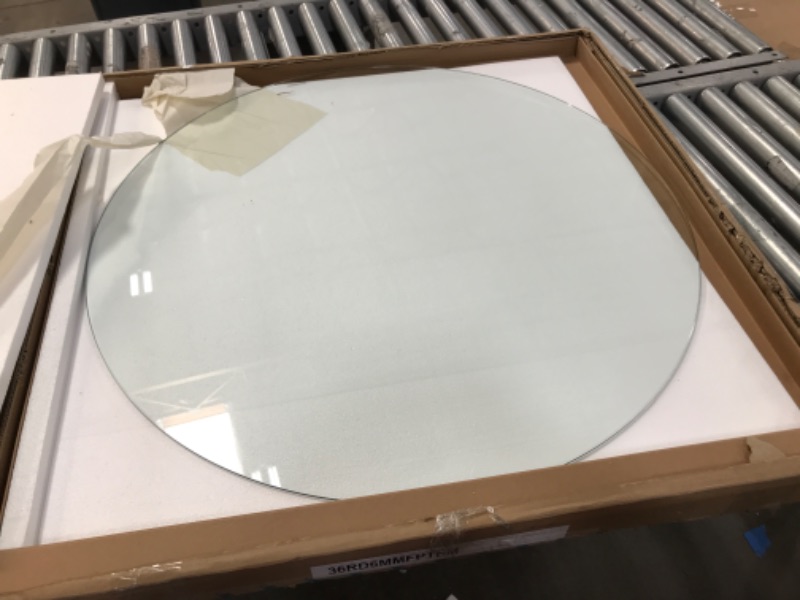 Photo 2 of 36" Inch Round Glass Table Top - Tempered - 1/4" Inch Thick- Flat Polished 36 inch 1/4" thick - Flat polished