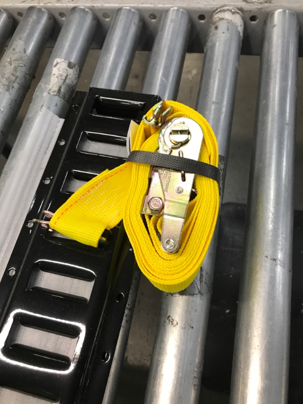 Photo 1 of E Track Kit to Tie Down - 16 Pieces: 5 ft Black E-Track Rails & E Track Tie-Down Trailer Accessories. E Track Accessories for Enclosed Trailer. Cargo Trailer Accessories. Trailer E Track Straps