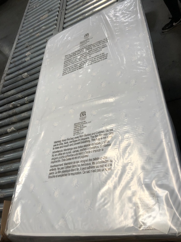 Photo 1 of Serta Perfect Start Fiber Core Standard Crib and Toddler Mattress | Waterproof | Lightweight | GREENGUARD Gold Certified (Natural/Non-Toxic)