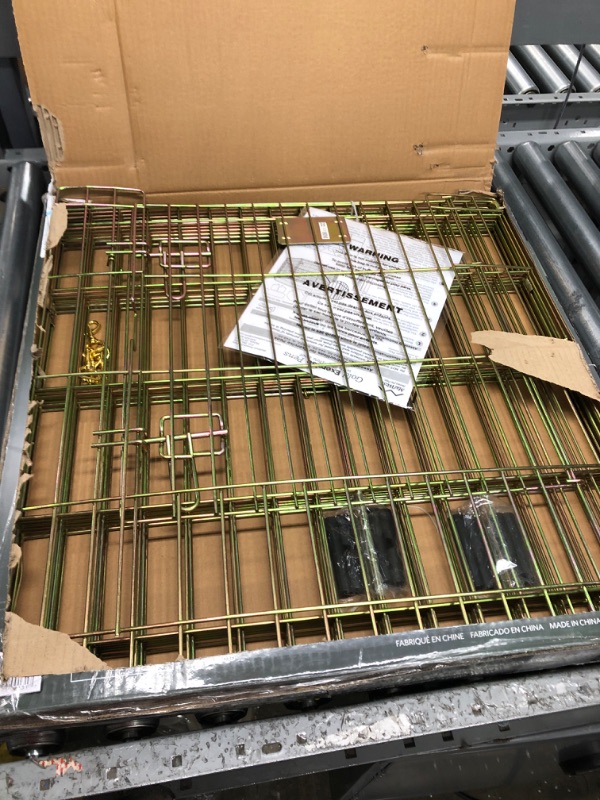 Photo 1 of *GATE SLIGHTLY BENT*** MidWest Foldable Metal Dog Exercise Pen / Pet Playpen Gold Zinc w/ Door 24" H