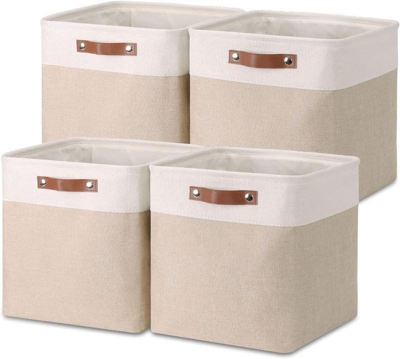 Photo 1 of 
Temary Cube Storage Bins 13x13 Fabric Storage Cubes Baskets Set Of 4 Cloth Baskets for Shelf, Large Basket Gift Empty Toy Baskets for Kids, Dog Toy Baskets.
