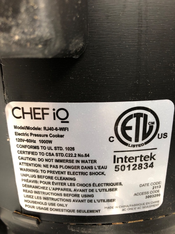 Photo 1 of CHEF iQ Smart Pressure Cooker 10 Cooking Functions & 18 Features, Built-in Scale, 1000+ Presets & Times & Temps w/App for 600+ Foolproof Guided Recipes, Rice & Slow Electric MultiCooker, 6 Qt