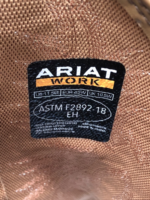 Photo 7 of Ariat Workhog Pull-on Work Boot – Men’s Leather, Round Toe, Western Work Boot 11.5 W