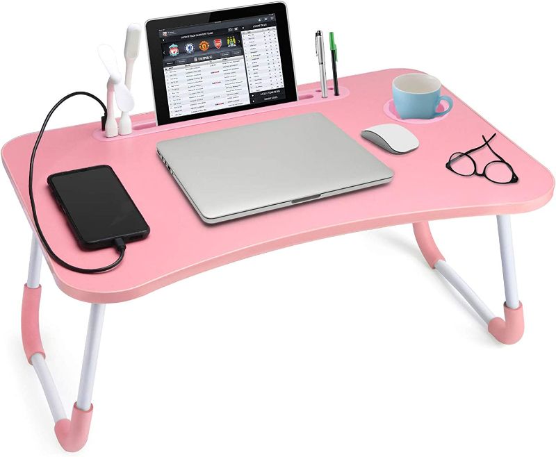 Photo 1 of Slendor Laptop Desk Foldable Bed Table Folding Breakfast Tray Portable Lap Standing Desk Notebook Stand Reading Holder for Bed/Couch/Sofa/Floor
