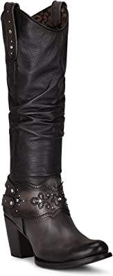 Photo 1 of Cuadra Women's Tall Boot in Bovine Leather Black SIZE 9 