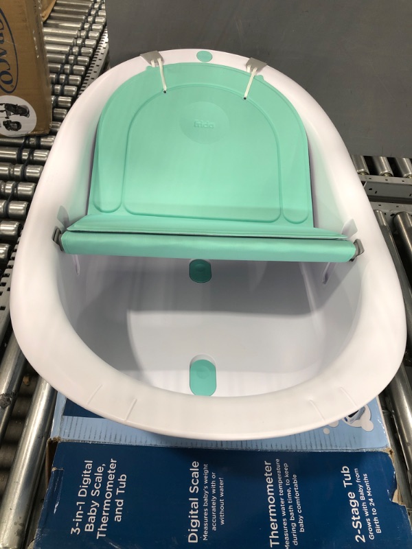 Photo 4 of 4-in-1 Grow-with-Me Bath Tub by Frida Baby Transforms Infant Bathtub to Toddler Bath Seat with Backrest for Assisted Sitting in Tub