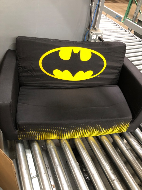 Photo 2 of Batman Cozee Flip-Out Sofa - 2-in-1 Convertible Sofa to Lounger for Kids by Delta Children