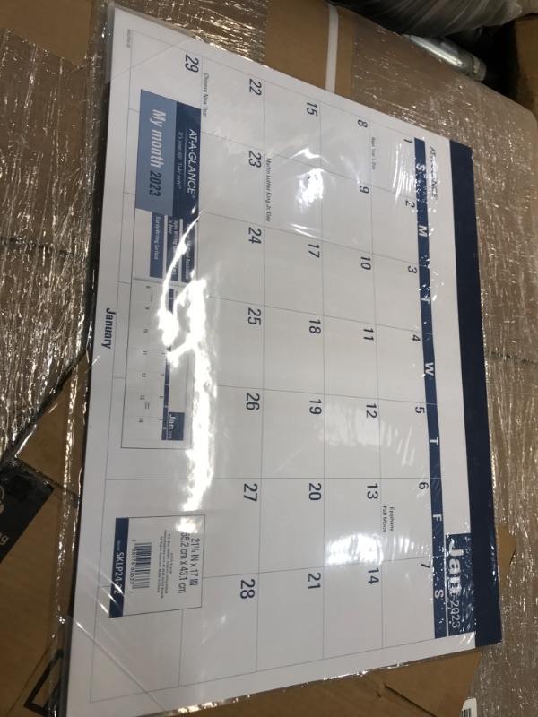 Photo 2 of AT-A-GLANCE 2023 Monthly Desk Calendar, Desk Pad, 21-3/4" x 17", Standard, Easy to Read (SKLP2432) 2023 New Edition Desk Calendar