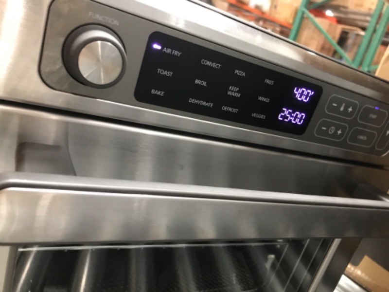 Photo 4 of Oster Digital Air Fryer Oven with RapidCrisp, Stainless Steel, 12-Function Countertop Oven with Convection