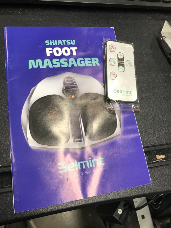 Photo 3 of *PARTS ONLY* Belmint Foot Massager Machine - Deep Kneading Shiatsu Feet Massager for Neuropathy Pain Relief, and Improved Circulation - Soothing Heat Therapy for Plantar Fasciitis – Muscle Relax Silver6