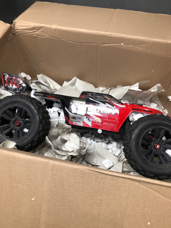 Photo 2 of **SEE NOTES**
ARRMA RC Truck 1/8 KRATON 6S V5 4WD BLX Speed Monster Truck with Spektrum Firma RTR, Red, ARA8608V5T1