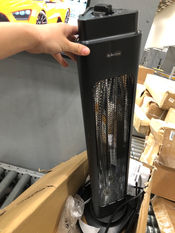 Photo 1 of 1500W Electric Space Heater for Large Room, 3S Fast Heating Electric Patio Heater, Indoor Heaters with 4 Modes, 90°Oscillation, Portable Outdoor Patio Heater with Overheat & Tip-over Protection Black
