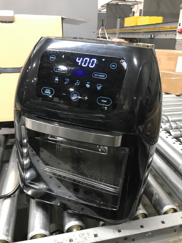 Photo 2 of *Tested* CHEFMAN Multifunctional Digital Air Fryer+ Rotisserie, Dehydrator, Convection Oven, 17 Touch Screen Presets Fry, Roast, Dehydrate, Bake, XL 10L Family Size, Auto Shutoff, Large Easy-View Window, Black