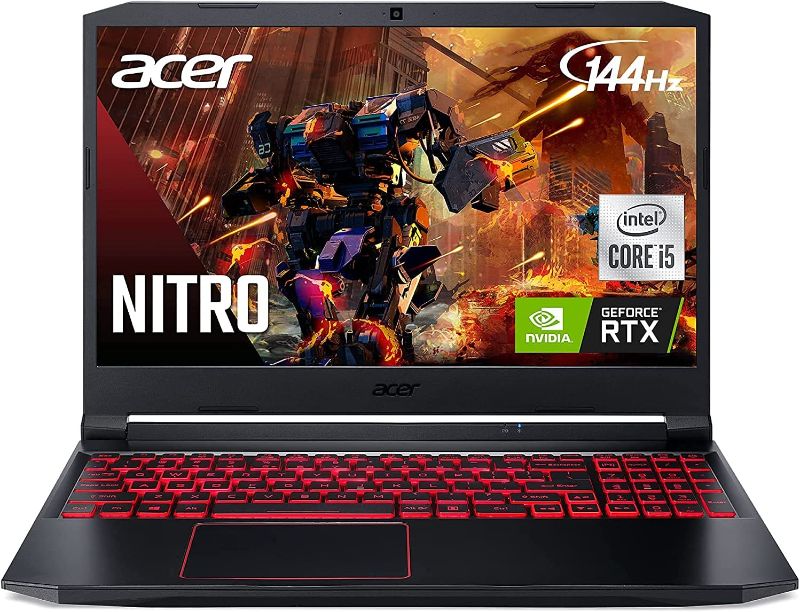 Photo 1 of *Tested/New* Acer Nitro 5 Gaming Laptop, 15.6" FHD 144Hz IPS Display, Intel Core i5-10300H Processor, NVIDIA GeForce RTX 3050, 16GB RAM, 1TB SSD + 1TB HDD, Backlit Keyboard, Windows 10 Home, Intel Wi-Fi 6
