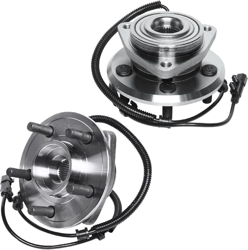 Photo 1 of *Used/Damaged/Miassing One-See Photos* Detroit Axle - Front Wheel Hub and Bearing Assemblies Replacement for Dodge Nitro Jeep Liberty - 2pc Set
