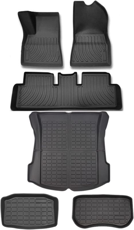 Photo 1 of *Used* SUPER LINER All-Weather Floor Mats for Tesla Model 3 2021 2022 2023 Custom Fit Cargo Liner Rear Cargo Tray Trunk Mats Interior Accessories
