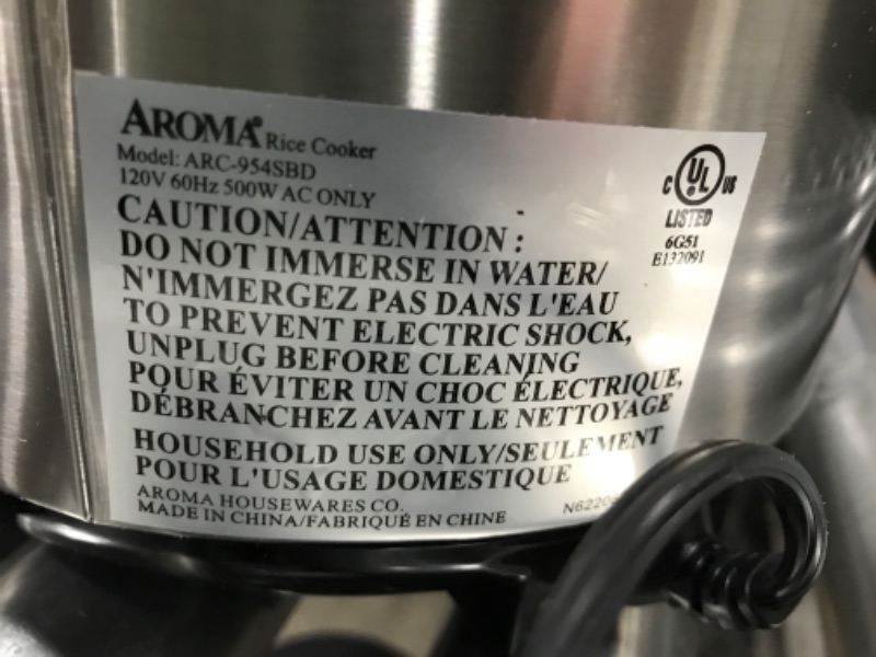 Photo 1 of *Tested* Aroma Housewares ARC-954SBD Rice Cooker, 4-Cup Uncooked 2.5 Quart, Professional Version