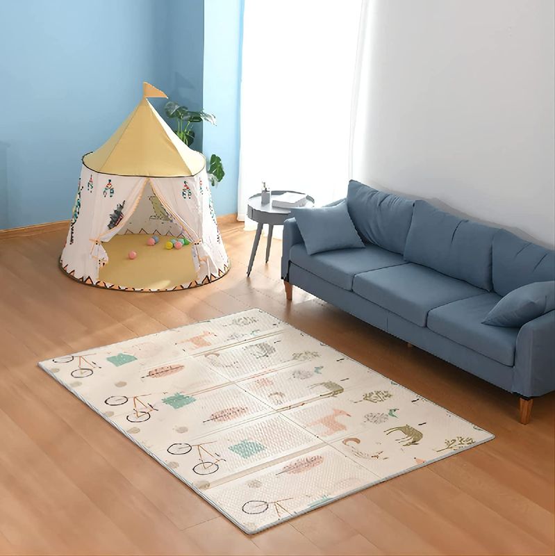 Photo 1 of Baby Folding mat Play mat Extra Large Foam playmat Crawl mat Reversible Waterproof Portable Double Sides Kids Baby Toddler Outdoor or Indoor Use Non Toxic,...
