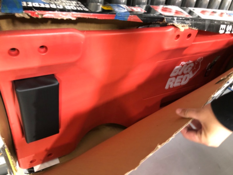 Photo 4 of BIG RED TRP6240 Torin Blow Molded Plastic Rolling Garage/Shop Creeper: 40" Mechanic Cart with Padded Headrest, Dual Tool Trays and 6 Casters, Red