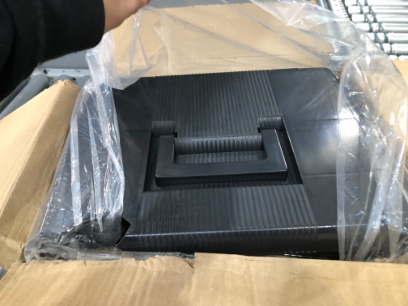 Photo 1 of Pendaflex Portable File Box with File Rails, Hinged Lid with Double Latch Closure, Black, 3 Black Letter Size Hanging Folders Included (41742AMZ)