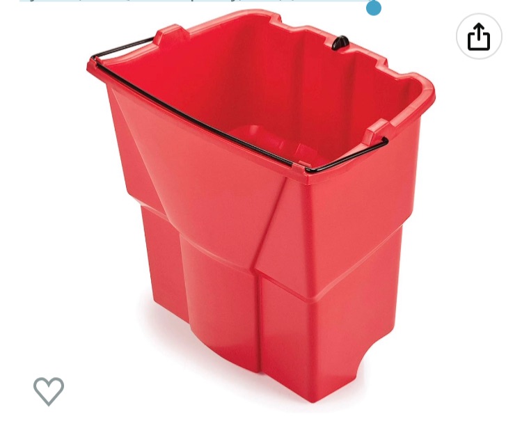Photo 1 of Rubbermaid Commercial Products FG9C7400RED Dirty Water Bucket for WaveBrake 2.0 35 Qt. Mop Bucket System, 18-Quart Capacity, Red, (2064907)