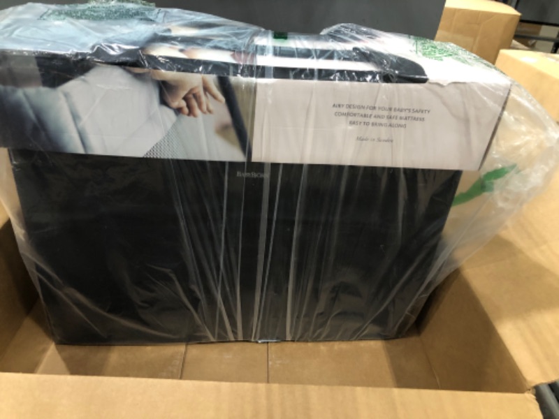 Photo 2 of BabyBjorn Travel Crib Light Black and Fitted Sheet Bundle Pack