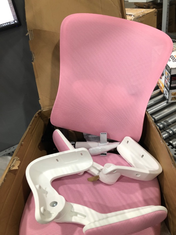 Photo 1 of Small Office Chair Ergonomic Home Office Desk Chairs with Wheels Computer Desk Chair Mid Back Task Chair with Armrests Lumbar Support?Pink