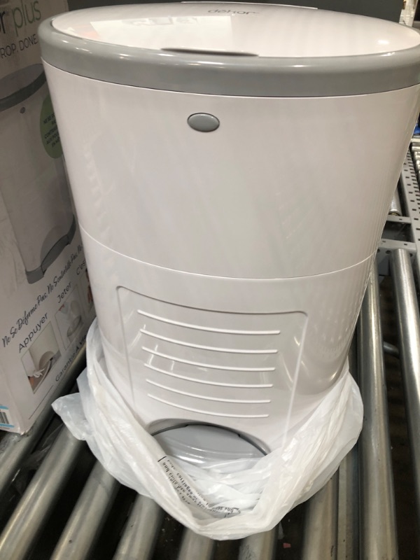 Photo 1 of Dekor Plus Hands-Free Diaper Pail | White | Easiest to Use | Just Step – Drop – Done | Doesn’t Absorb Odors | 20 Second Bag Change | Most Economical Refill System |Great for Cloth Diapers