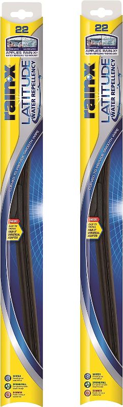 Photo 1 of 
Rain-X 810165 Latitude 2-In-1 Water Repellent Wiper Blades, 22 Inch Windshield Wipers (Pack Of 2), Automotive Replacement Windshield Wiper Blades